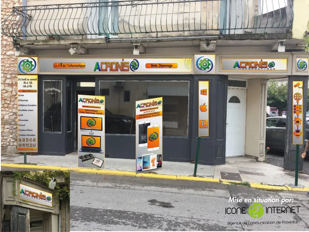 enseigne et signalétique Châteaurenard et Avignon – Icone Internet