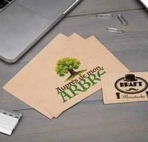 Cartes de visite avec un arbre