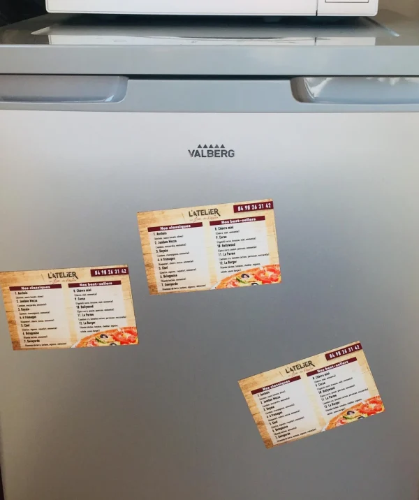Imprimerie Magnets personnalisés pour pizzeriaVedène calendriers