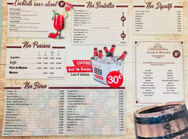 Imprimerie Vedène calendriers Menu