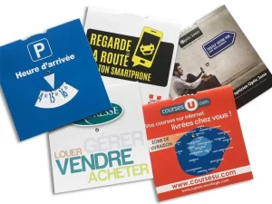 disque de stationnement publicitaire personnalisé