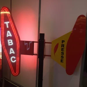 enseigne bureau de tabac et signalétique panneau led pour bureaux