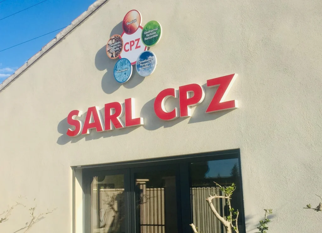 Enseignes dibond Cavaillon le pontet lettres découpées