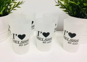 Verres gobelets plastiques écologiques
