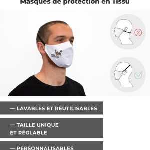 Masque de protection Covid OEKO-TEX® modèle 2