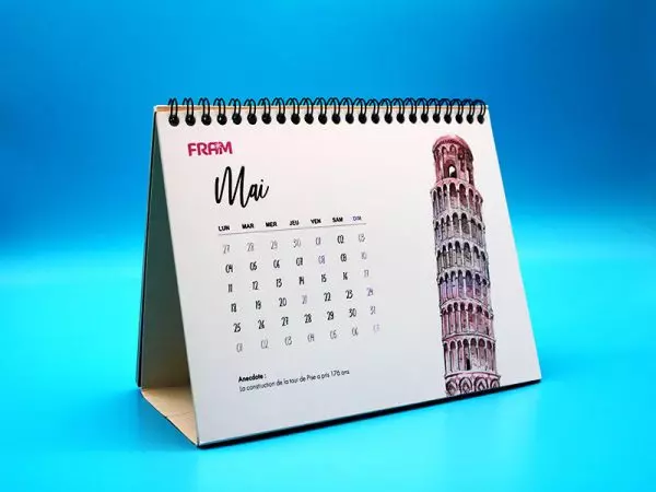 calendrier chevalet
