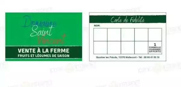 graphisme carte de fidelite reseaux sociaux