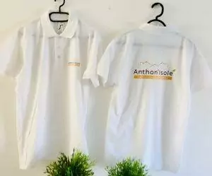 polo personnalisé marquage coeur et dos marquage