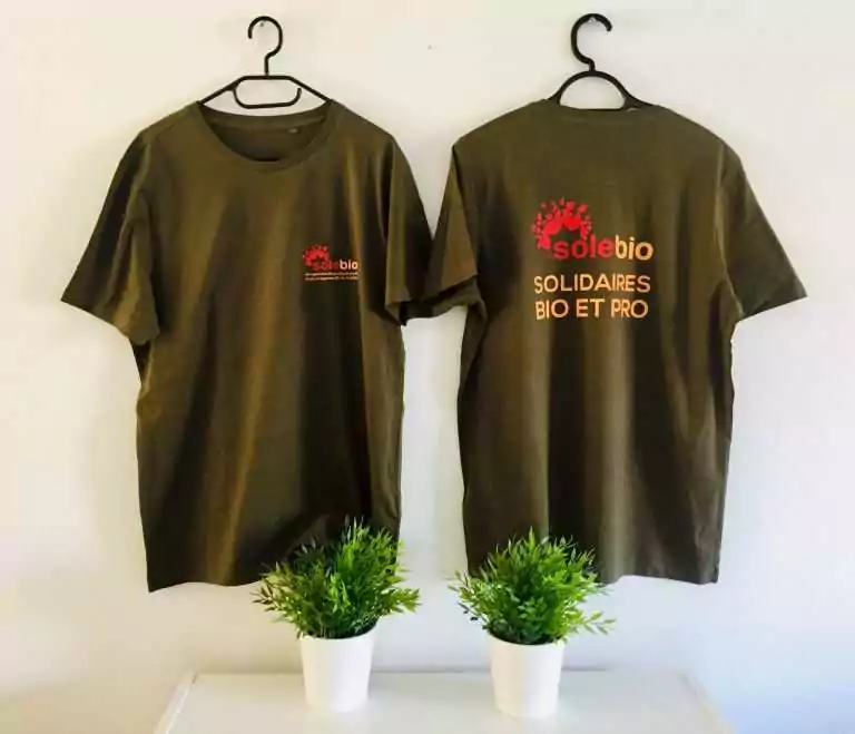 tshirt bio marquage coeur et dos