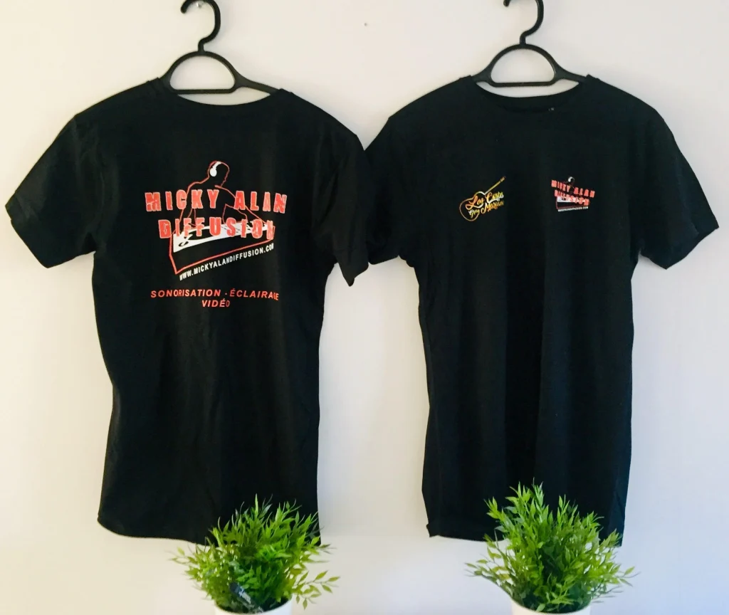 Marquage t-shirt noir