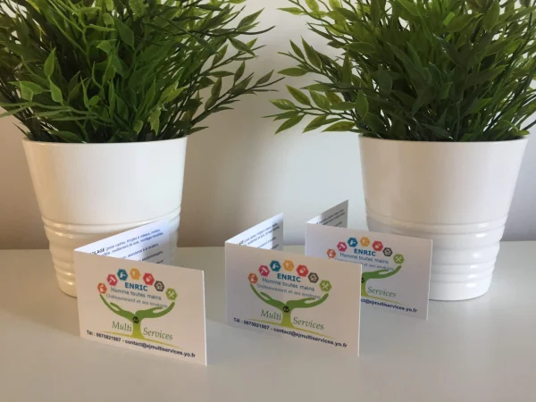 cartes de visite double volet