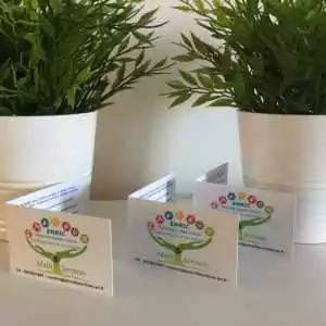 cartes de visite double volet