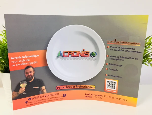SET DE table personnalisé et pub publicitaire