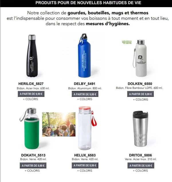 bidon goodies personnalisé plusieurs