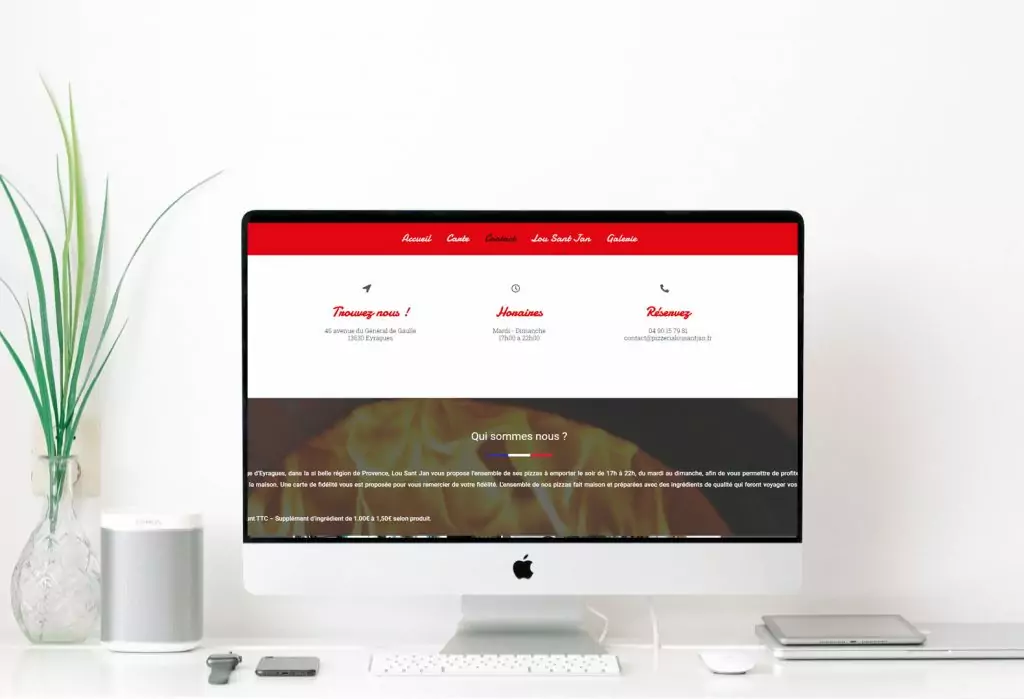 Création site internet pizzeria