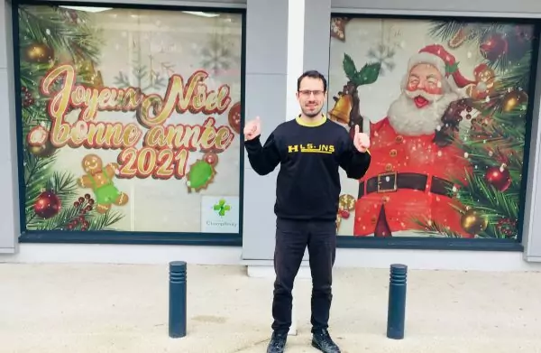 decoration de vitrine de noel adhésifs