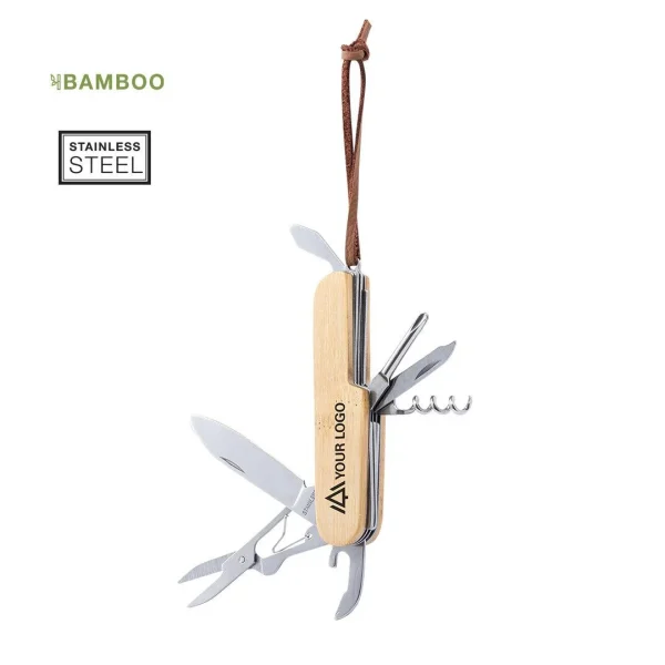 canif personnalisé en bambou