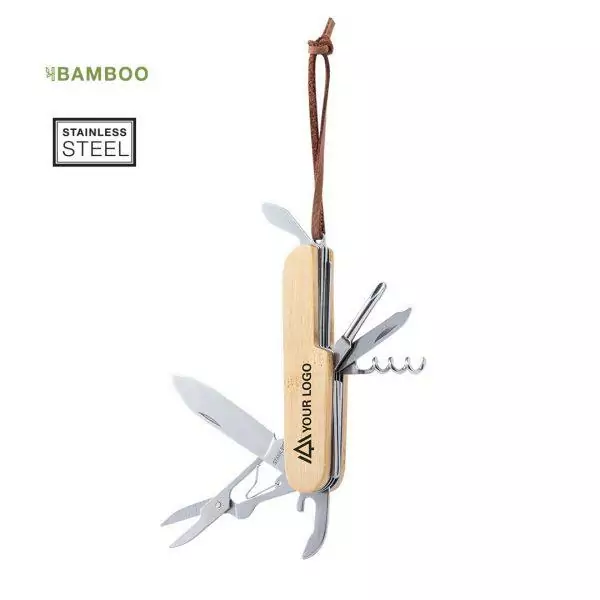 canif personnalisé en bambou