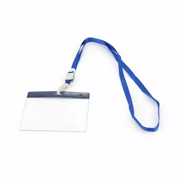 tour de cou avec badge publicitaire