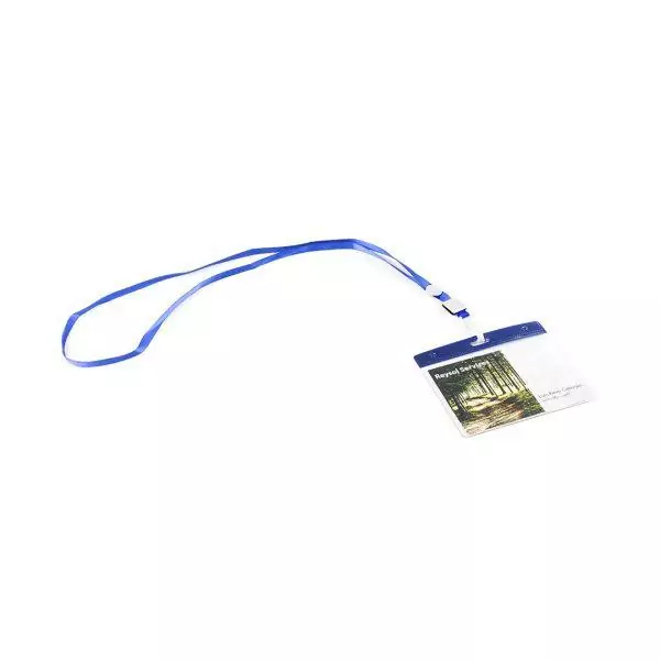 tour de cou avec badge publicitaire