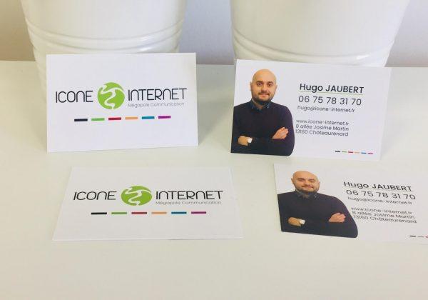 Cartes de visite icone internet