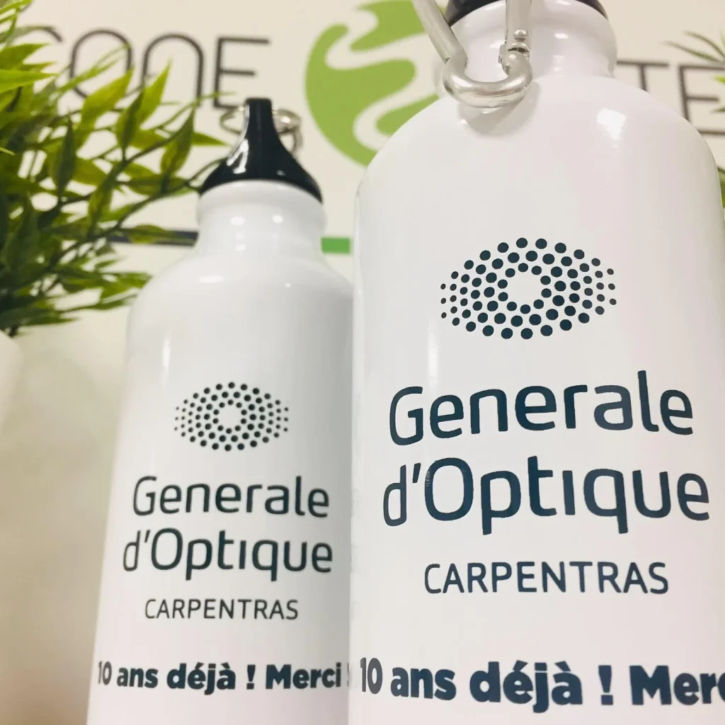 gourdes personnalisées acier mousqueton