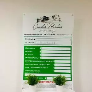 panneau de chantier oeillets