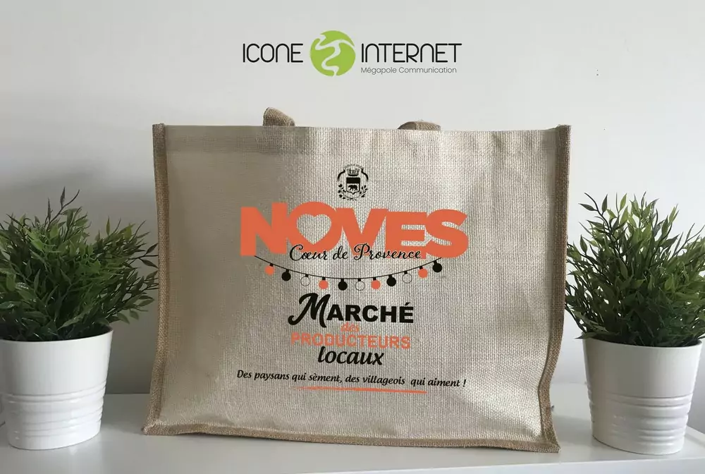 Sac en toile de jute personnalisé