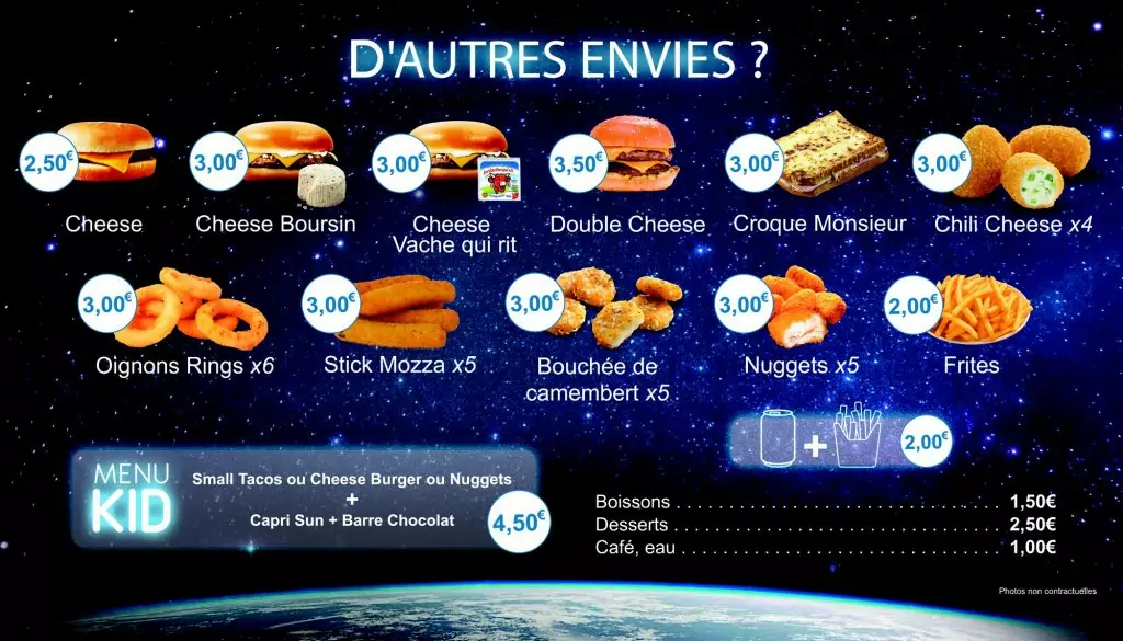 graphisme carte snack