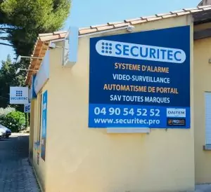 Panneau enseigne societe alarme