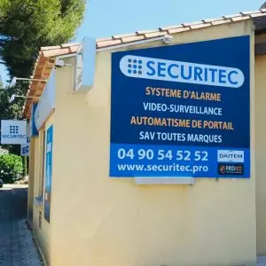 Panneau enseigne societe alarme