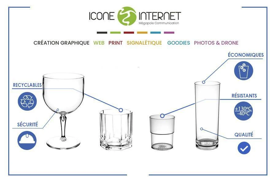 verre incassable personnalise publicitaire