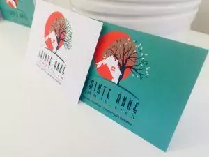 cartes de vsite en agence immobilière vernis sélectif