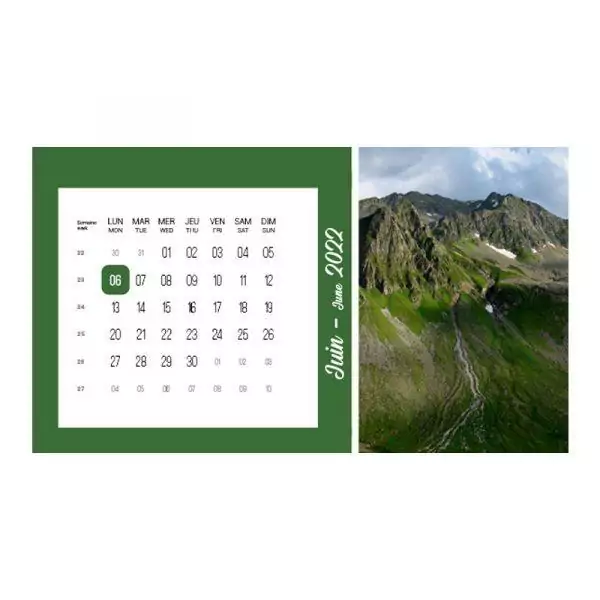 Calendrier voyage personnalisé