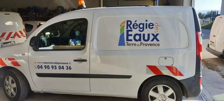 Flocage véhicules Régie des eaux terre de Provence