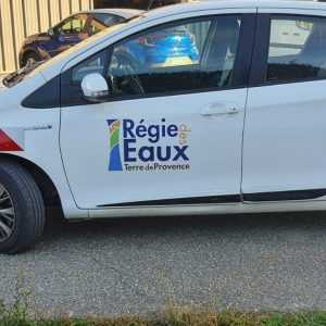 Flocage véhicules Régie des eaux terre de Provence