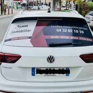 Flocage lunette arrière microperforé