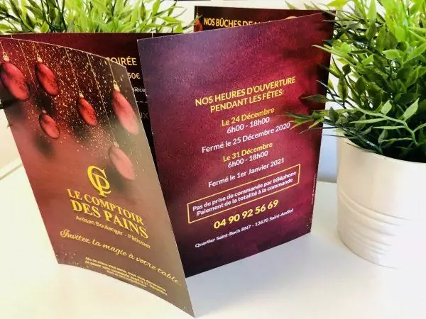 dépliants flyers boulangerie noel