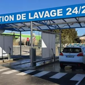 panneau enseigne station de lavage
