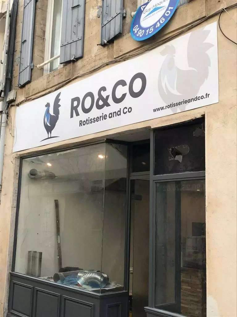 panneau enseigne pour restaurant rotisserie