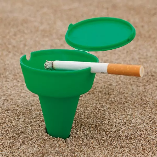 Cendrier plage personnalisé vert