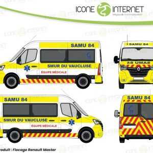 Covering, flocage SAMU ambulance