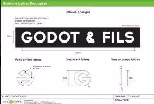 projet enseigne lettres decoupées
