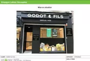 projet enseigne lettres decoupées