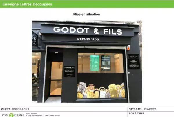 projet enseigne lettres decoupées
