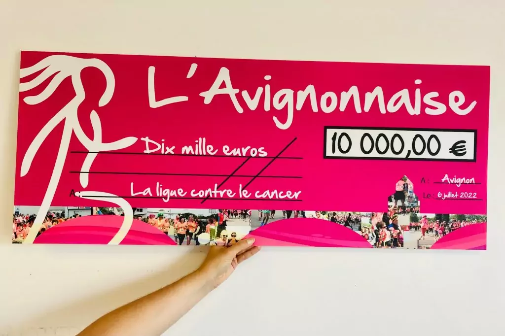 Chèque géant personnalisable pour vos événements