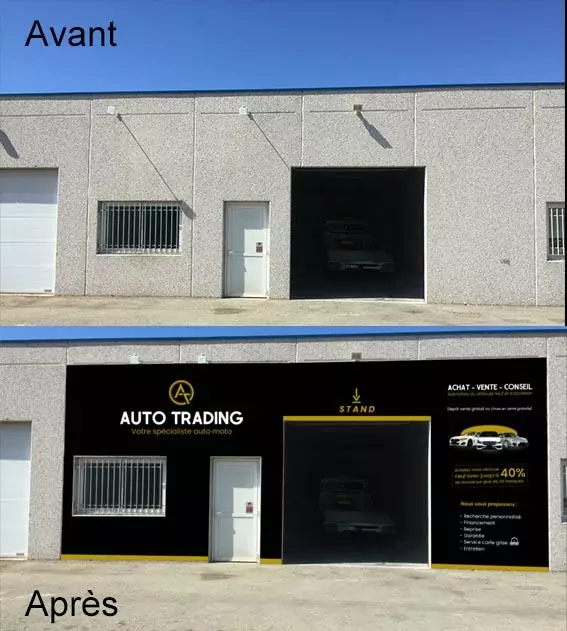 habillage facade enseigne magasin
