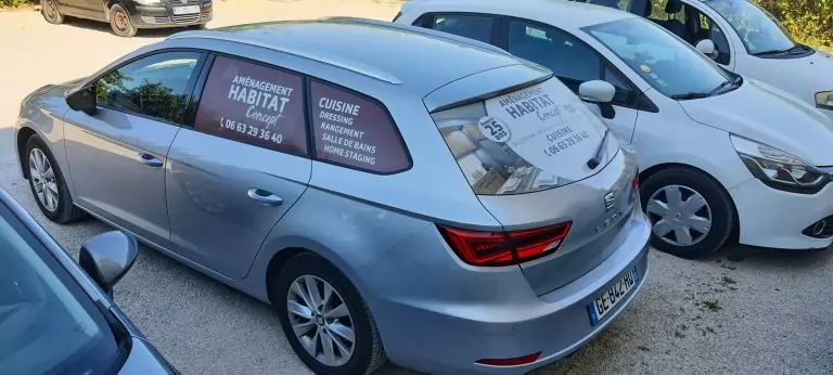 Flocage micro perforé de votre véhicule d'entreprise