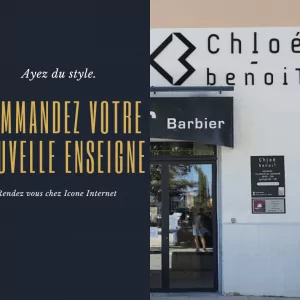 enseigne barbier et coiffeur