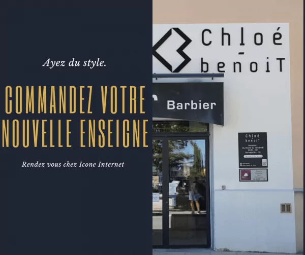 enseigne barbier et coiffeur